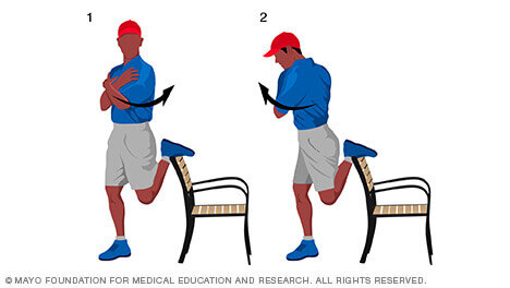 Person stretching the quadriceps muscles